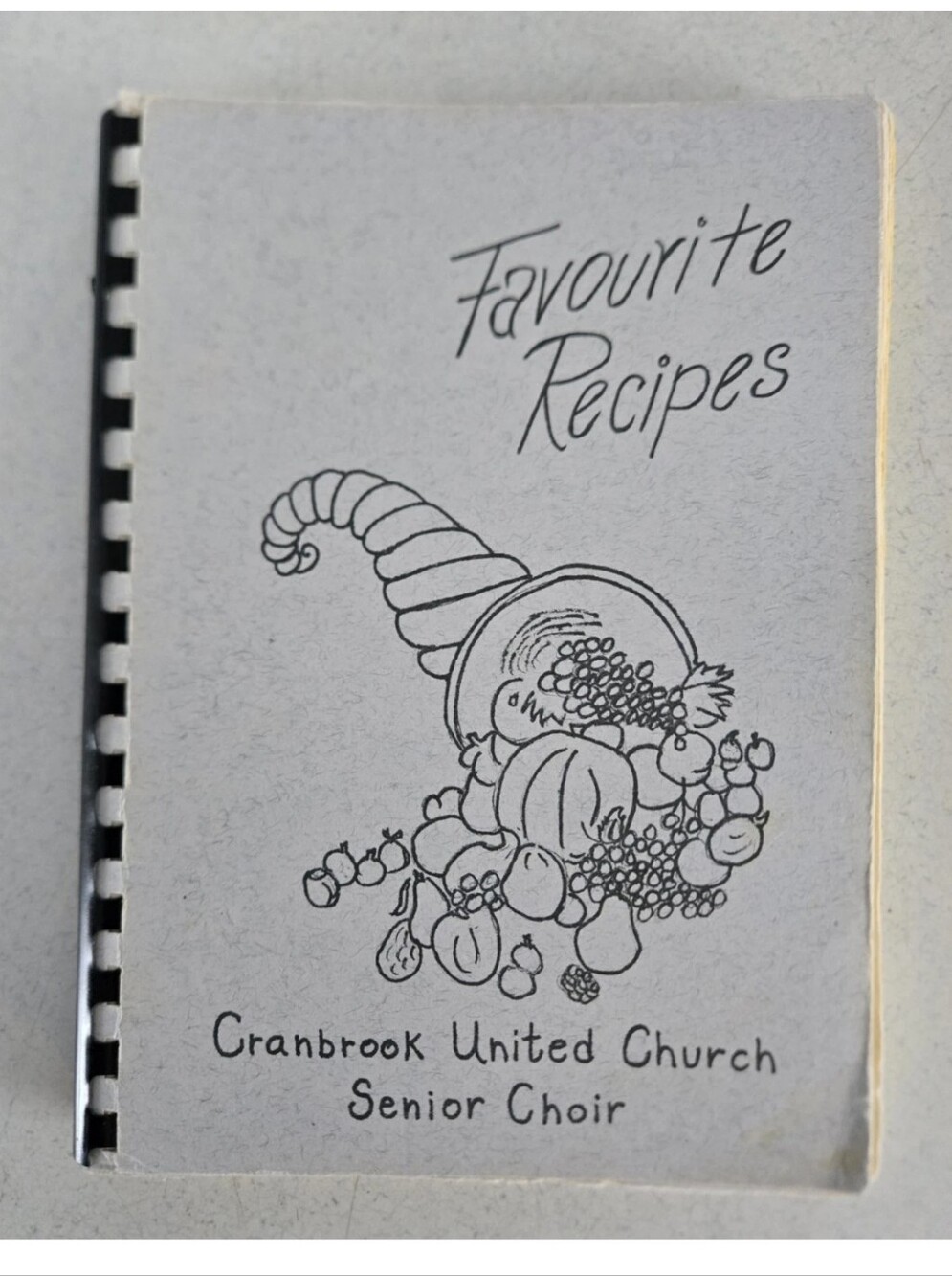 Cranbrook United Church Senior Choir Cookbook Vintage